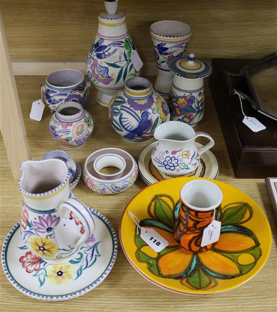 A collection of Poole Pottery,